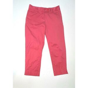 Vineyard Vines Pink Stretch Low Rise Cropped Chino Everyday Essentials Sz 4